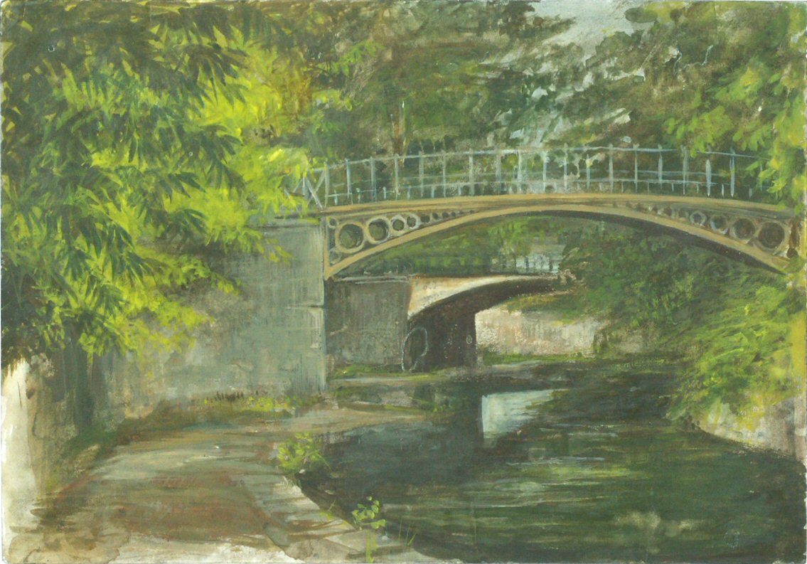 Watercolour - (Canal through Sydney Gardens)